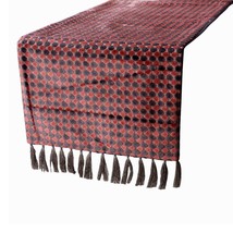 Dot Matrix - Grey &amp; Pink Velvet Decorative Table Runners - £34.25 GBP+