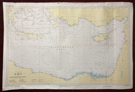 Nautical Chart Iskanderun Levantine Sea Mediterranean Turkey Cyprus Crete 1999 - £28.97 GBP