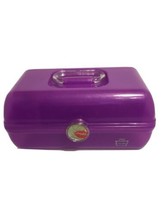 Caboodles Purple Glitter Sparkle Jellies Retro Makeup Storage Case Mirror - £17.81 GBP