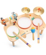 Oathx Kids Drum Set - 11 In 1 Musical Instruments For Toddlers Baby Pres... - $46.99