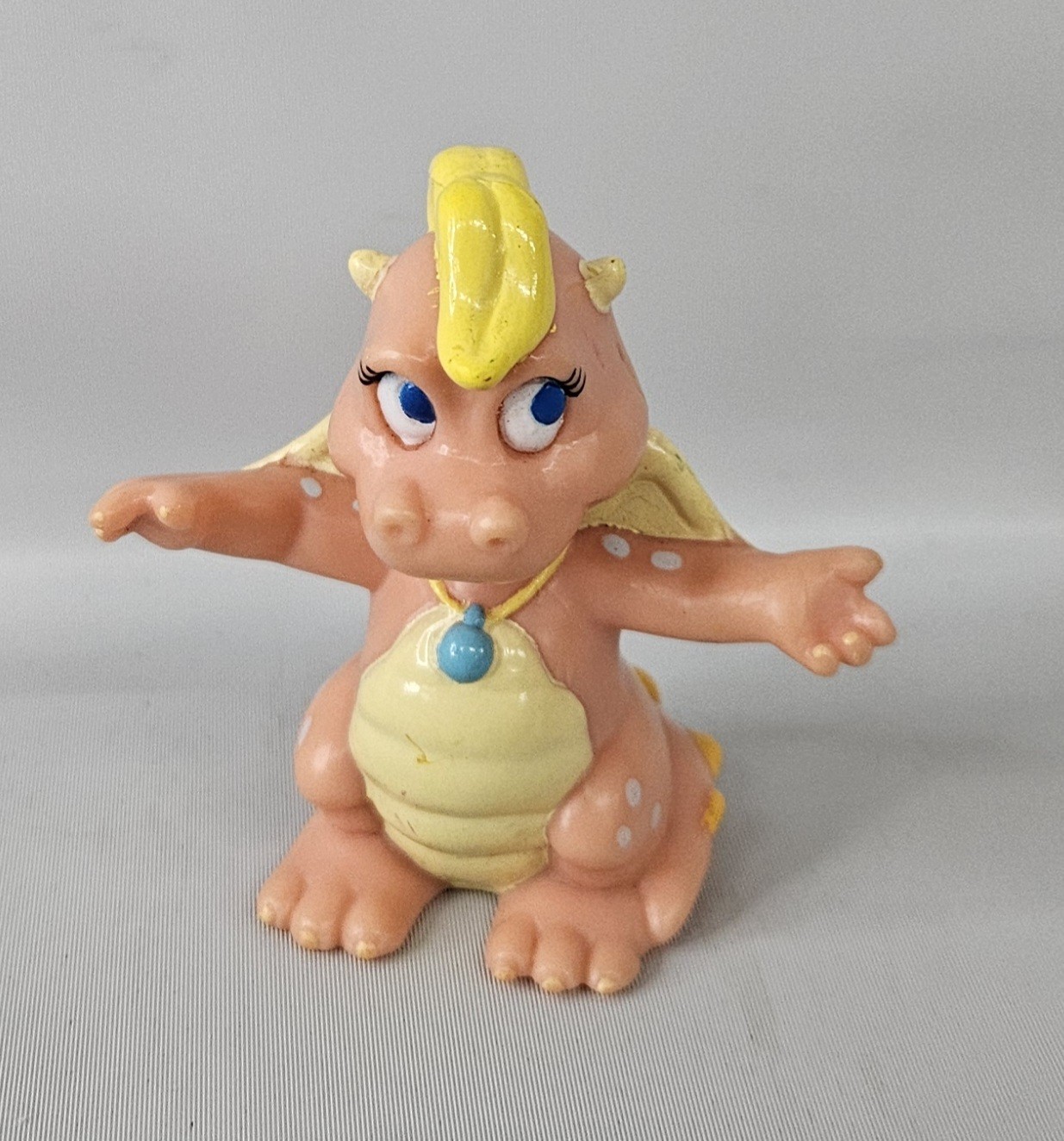 Dragon Tales Cassie Dragon Figure 2.5&quot; PBS kids pink yellow 2000 Y2K - $14.84