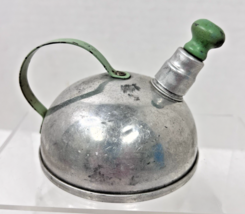 Antique Toy Tea Kettle Jadeite Green Handle and Knob 3.5&quot; Base - $24.26