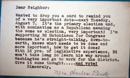 Vintage Get out to Vote Postcard from 1958 - $94.84 MXN