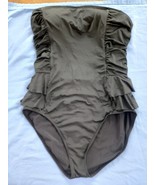 Jantzen Black One Piece Swimsuit Ruffle Built-In Bra 16 optional straps - $15.00