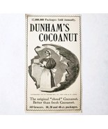 Dunhams Cocoanut Baking Cocoa 1897 Advertisement Victorian Chocolate ADB... - $378.90 MXN