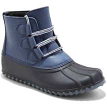Merona Women&#39;s Jodi Navy Coated Leather Duck Rain Winter Boots sz 6 US NWT - £15.97 GBP