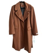 Calvin Klein $460 Single Breasted Wool Coat Plus Size 3X Camel Brown Warm - $3,411.12 MXN