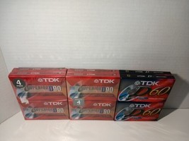 Mixed lot of  12 Blank Audio Cassette Tapes TDK D60 D90 - £12.46 GBP
