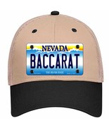 Baccarat Nevada Novelty Khaki Mesh License Plate Hat - $28.99