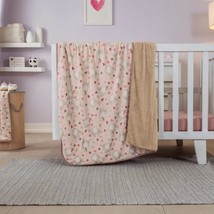 LITTLE ELEPHANT BABY GIRLS CRIB NURSERY BLANKET WITH SHERPA VERY SOFTY A... - $78.73 CAD