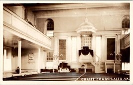 Alexandria Virginia Interior View of Christ Church RPPC c1930 Postcard Z17 - £7.82 GBP