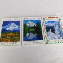 Lot of 3 Packs Note Holiday Cards Oregon Washington Mountains Ocean Waterfall - £15.16 GBP