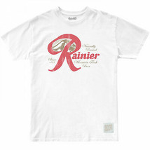 Rainier Beer Naturally Brewed Classic Logo White T-Shirt White - £31.31 GBP