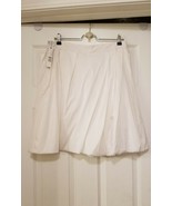WHITE ELIE TAHARI SKIRT MSRP $225 SIZE 12 RUFFLE EMBROIDERED BELT - $156.79 CAD