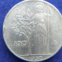 Vintage Italy 1957 coin 100 lire, Italian Republic. A very rare coin. - $89.00