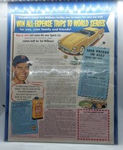 1954 Ted Williams custom-built Nash car large-mag World Series contest ad - £7.11 GBP