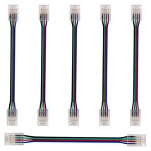 4 Pin Rgb Led Connectors For Strip Lights 10Mm Wide Unwired Gapless Solderless T - £16.51 GBP