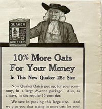 1914 Quaker Oats Cereal Advertisement Mill Farming Ephemera 14.5 x 5.5 - €17,28 EUR