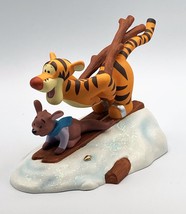 Disney Pooh &amp; Friends Porcelain Figure Tigger &amp; Roo &quot;Look Out Snow Here We Go&quot; - £12.31 GBP