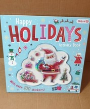 Happy Holidays Activity Book, Includes over 100 Stickers - Hardcover Christmas - £6.62 GBP