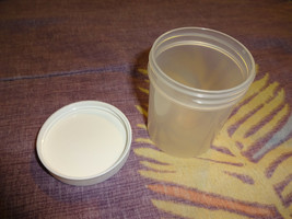 New 4 or 8 oz polypropylene clear plastic jar w foamed lid pp container - $1.52+