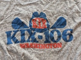 Vintage 1980s Kix 106 Fm Washington Dc Paese Radio T-shirt M USA - £38.83 GBP