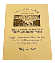Book 2004 America Music Songs Memorial Day 225th Anniversary Victory Vincennes - £6.76 GBP