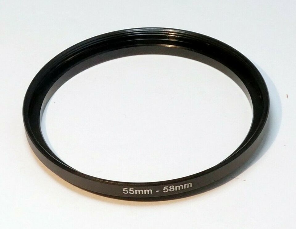 55mm to 58mm ring Metal adapter threaded step-up - $9.29