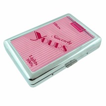 Vintage All for You Silver Metal Cigarette Case RFID Protection Wallet Valentine - £13.41 GBP