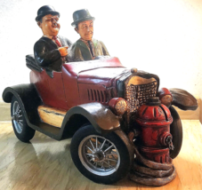 Vintage Laurel &amp; Hardy Large Statue Figurine Car &amp; Fire Hydrant See Description - £251.00 GBP