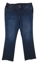 Aura by Wrangler Mid Rise Stretch Straight Leg Jeans Women&#39;s Size 10S Da... - £13.20 GBP