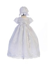 Exquisite Lace Detail Baby Girl Christening Dress Hat Set, Crayon Kids U... - $49.95