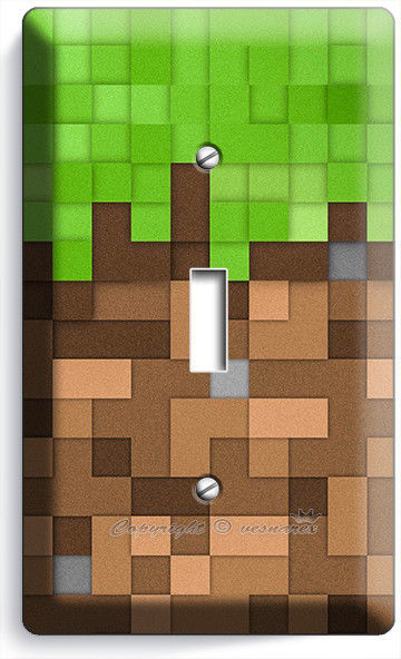 VIDEO GAME PIXELS THEME 1 GANG LIGHT SWITCH WALL PLATES BOYS BEDROOM ROOM DECOR