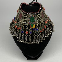 255g, 12&quot;x4&quot;Kuchi Choker Necklace Multi-Color Tribal Gypsy Bohemian,B14080 - £37.92 GBP