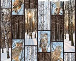 43&quot; X 44&quot; Panel Owls Woods Naturescapes Solitude Cotton Fabric Panel D48... - $19.05