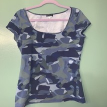 Venus Women’s Blue Camo Camouflage Shirt Sleeve Shirt Size Large - £6.99 GBP
