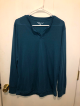 NEW Perry Ellis Portfolio Mens Large Henley Shirt Long Sleeve - £8.67 GBP