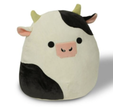 Kellytoy Squishmallow 12&quot; Clover the Black &amp; White Cow Bull  - £40.55 GBP