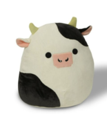 Kellytoy Squishmallow 12&quot; Clover the Black &amp; White Cow Bull  - $68.31 CAD
