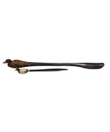 Hand Painted Mallard Duck Plastic Letter Opener and Wooden Wood Duck Sho... - $39.97