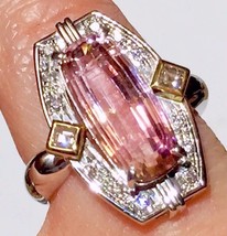 Authenticity Guarantee 
PLATINUM 4.99 TCW natural Pink tourmaline diamonds Ar... - £3,490.53 GBP