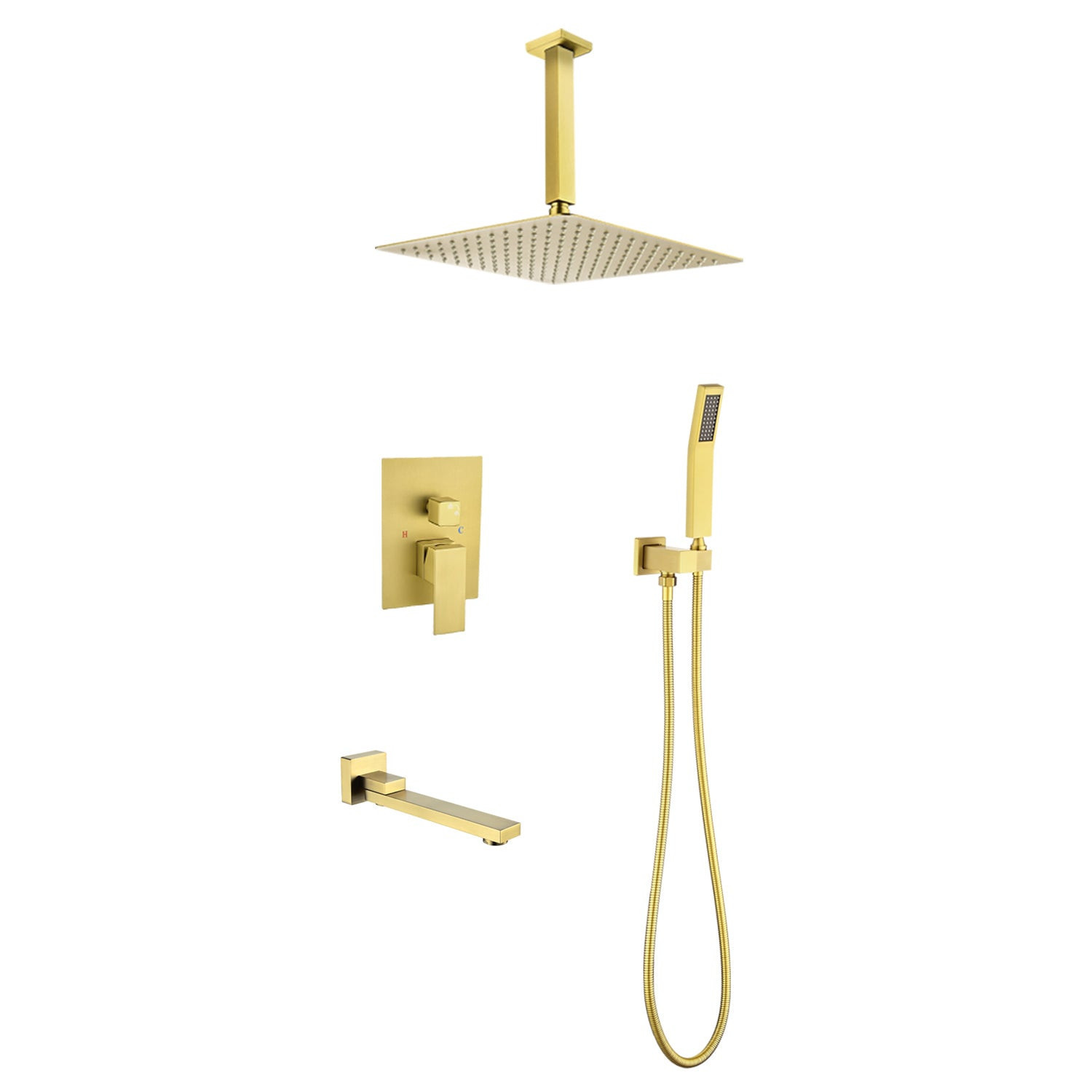 16&quot; Shower System: Hand Shower &amp; Tub Spout - $323.99