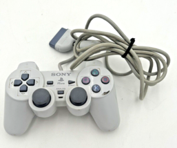 Sony PlayStation 1 PS1 White Analog Game Wired Controller Rumble OEM TESTED - £14.77 GBP