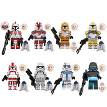 8Pcs Star Wars Shadow Trooper Minifigures Commander Ganch Bly Stone Figu... - $21.00