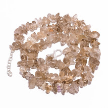 Natural Smoky Quartz Gemstone Uncut Smooth Beads Necklace 6-12 mm 18-19&quot; UB-7729 - £8.69 GBP