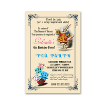 Alice in Wonderland Tea Party - Digital Invitation  - $6.00