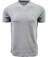 Calvin Klein Mens Hthr Grey V-Neck Mini Embroidery Tee T-Shirt, XLarge X... - £22.97 GBP