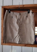 Riders Copper Collection Women&#39;s Cotton Khaki Jean Skirt Size 13/14 M - £14.01 GBP