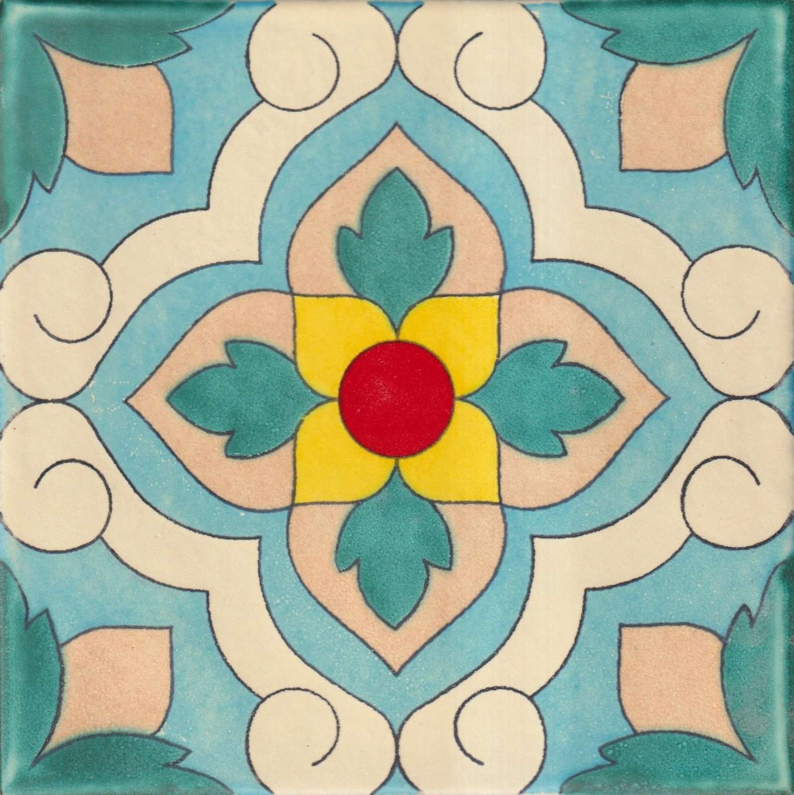POOL TILES Mexican Talavera Ceramic Frost Proof Handcrafted Tiles Matte ... - $199.00