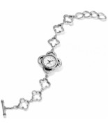 NWT BRIGHTON Bilbao Crystal silver bracelet watch designer $125 toggle - $83.15